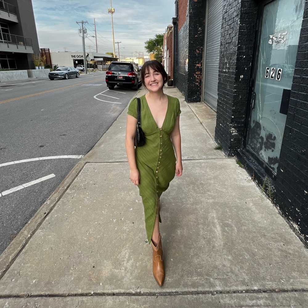 Free People New In Town Midi Calla Green